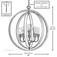 thumbnail image 3 of Urban Ambiance Luxury Farmhouse Pendant, Size: 30-3/4"H x 28"W, with Urban Industrial Style Elements, Galvanized Steel Finish, UHP2211, 3 of 4