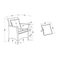 thumbnail image 4 of Furniture of America Contemporary Faux Rattan Karrie Patio Arm Chair, White, 4 of 6