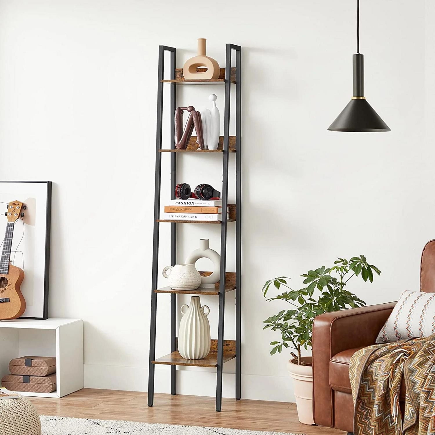 Boutique Home 5-Tier Narrow Ladder Book Shelf, Size 1