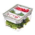 thumbnail image 2 of iDesign Large Tall Storage Produce Bin with 3 Movable Dividers, 7.8” L x 10.5” W x 6” H, Clear, 2 of 9