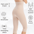 thumbnail image 4 of Farmacell Women's High-Waisted Capri Leggings, Anti-cellulite Massaging, Made in Italy, Cod. 123, 4 of 11