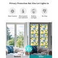 thumbnail image 4 of Window Privacy Film Botanical Lemon Stained Glass Window Film Decorative Sun Block Window Cover Spring Countryside Floral Blue Tile Window Clings Static Adhesive Sticker for Bathroom 23.6"x78.7", 4 of 7