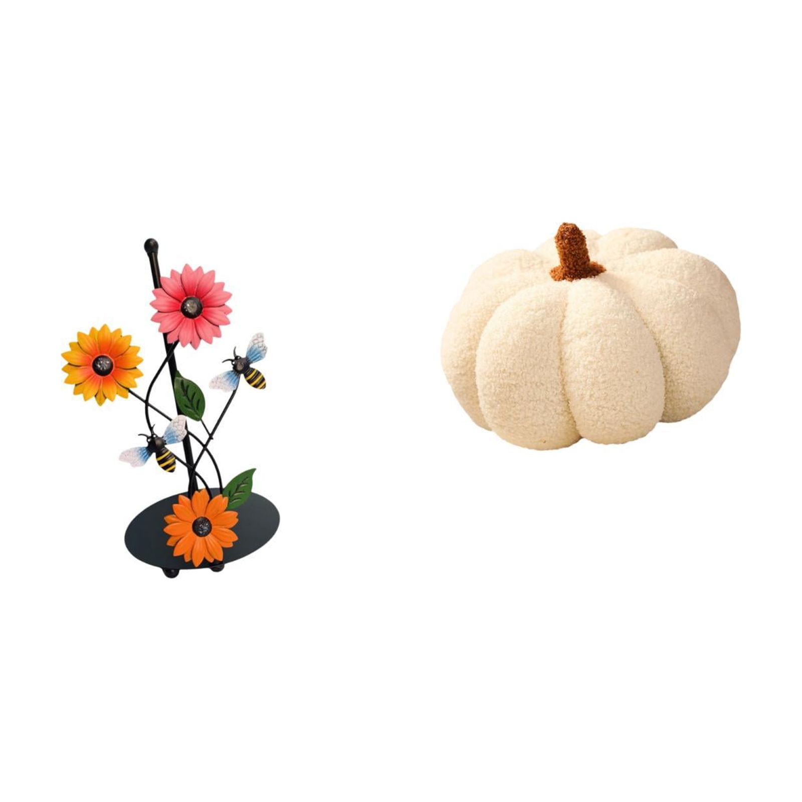 Fiocias Pumpkin Paper Towel Holder Dispenser Non Slip Vertical Tissue Holder Rack Stuffed Pillow Decoration Decorative Sofa Cushion for Home Bed Bedroom