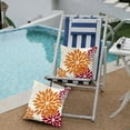 thumbnail image 4 of Orange Wine Red Flower Pillow Covers 18x18 Inch Set of 2 Outdoor Throw Pillows Outdoor Waterproof Decor for Living Room Sofa Patio Funiture Garden Floral Polyester Pillow Covers 002S, 4 of 6