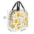 thumbnail image 2 of Yiaed Gnomes Bees Print Insulated Lunch Bag Reusable Cute Tote Lunch Box, Leakproof Cooler Lunch Bags for Work Office Travel School Picnic, 2 of 5