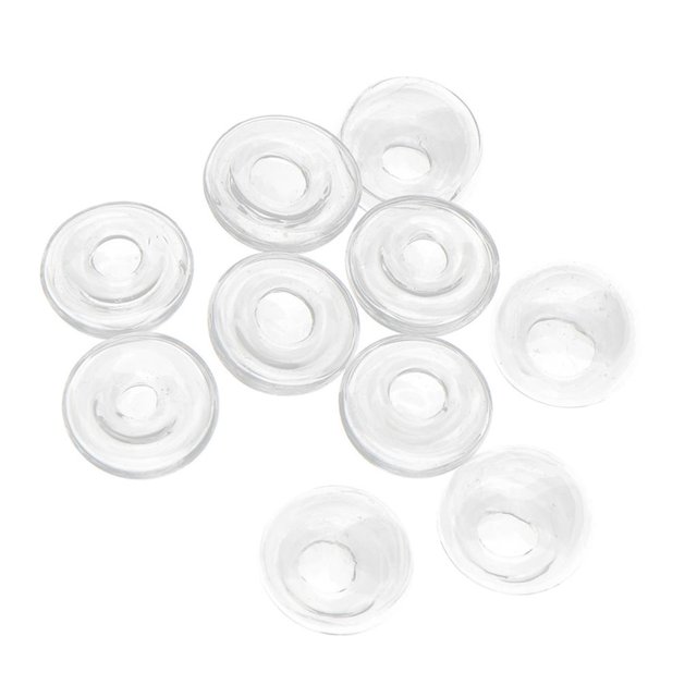 10PCS DIY Craft Jewelry Making Clear Glass Cover Charms Forma de corazón / hongo Mushroom 10mm Zulema colgante de collar de encantos de botella