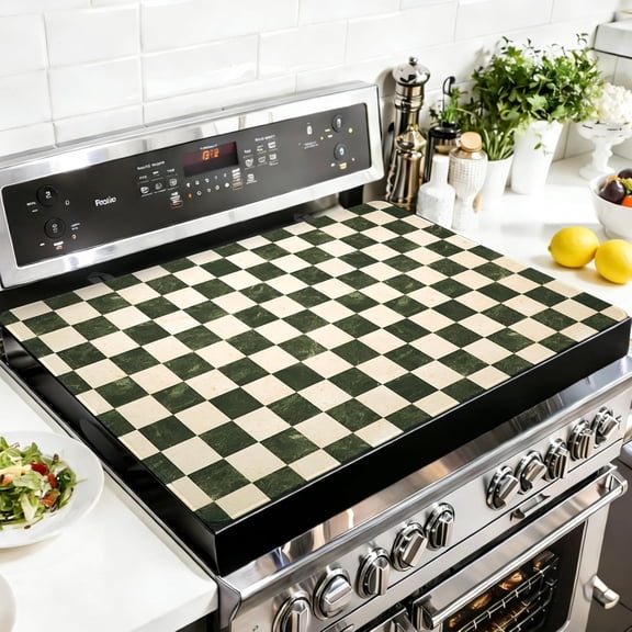 Stove Top Covers for Electric Stove, Glass Cooktop Protector Heat Resistant Stovetop Mat for Kitchen Decor 28 x 20 Inch