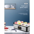 thumbnail image 5 of Nahomy--Yogurt Makers Machine with 8 Yogurt Containers Glass Jars - Automatic Electric Easy Yogurt Maker Machine, Silver, 5 of 9