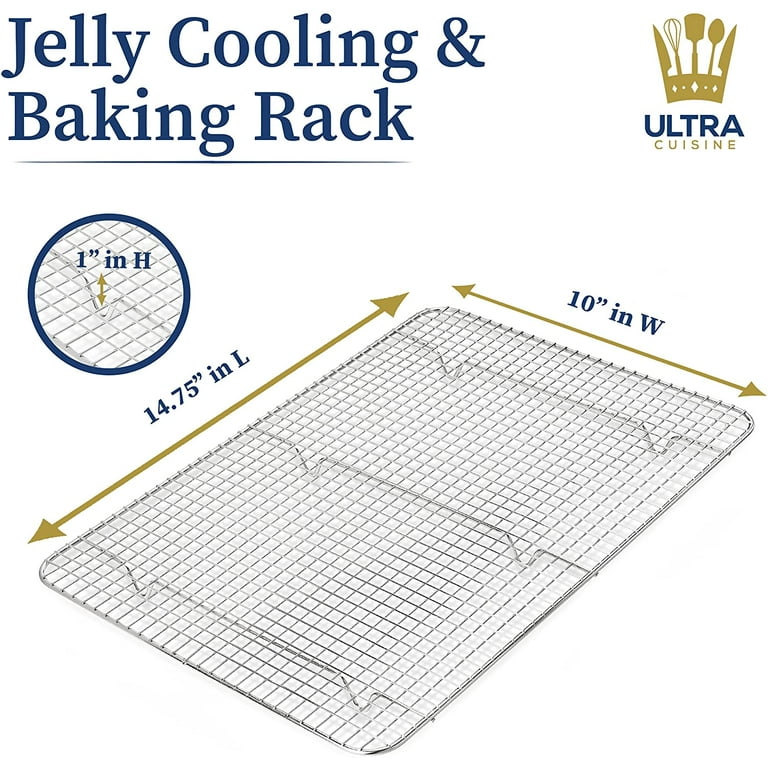 Oven Safe Dishwasher Safe 100 Stainless Steel Cooling and Baking Rack Cooling Roasting Cooking Baking Food Safe Heavy Duty inch