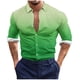 thumbnail image 2 of Blusa y camisa de manga larga con cuello vuelto para hombre, estilo casual, a la moda, con botones estampados, blusa de manga larga con cuello vuelto, camisetas de poliéster para hombre, 2 of 5