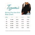thumbnail image 4 of TIYOMI Plus Size Womens 5X Tops Leopard Long Sleeve Crewneck Color Block Oversized Tees Raglan Black Loose Fit Shirts Early Spring Fall Winter Tunic 5XL 26W 28W, 4 of 5