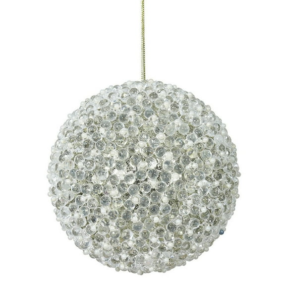 Vickerman 4 in. Acrylic Beaded Ball Ornament - Set of 4