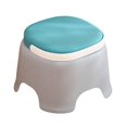 thumbnail image 2 of Abbracc Small Shower Stool Multipurpose Non-slip European Shower Stool Potty Stool Blue, 2 of 9