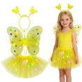 thumbnail image 4 of Girls Tracksuit Set Glowing Fairy for With Light Up Wand and Floral Four Piece Dress Up Play, 4 of 4