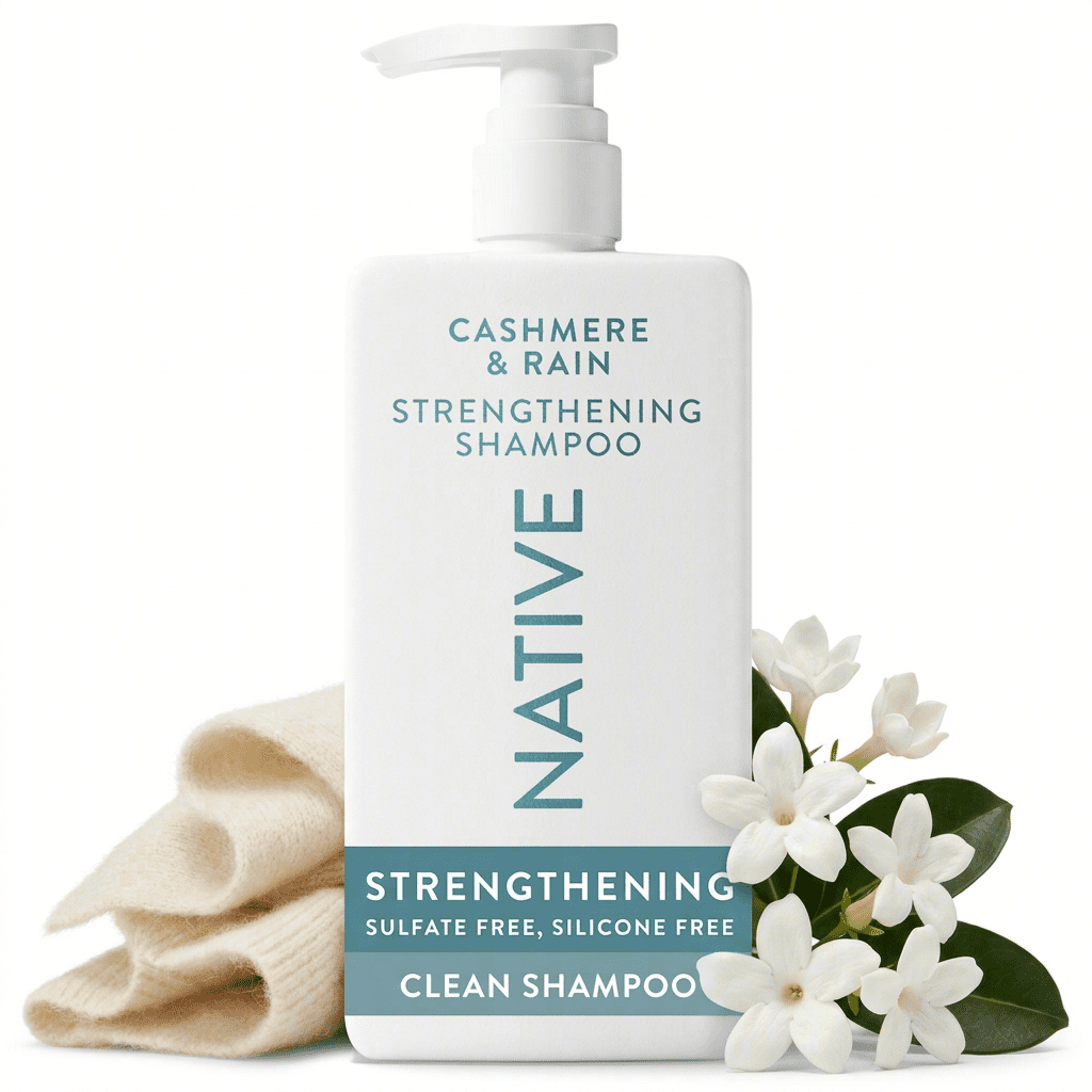 (6 pack) Native Strengthening Shampoo, Cashmere and Rain, Sulfate Free, for Women and Men, 16.5 oz