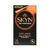 SKYN Elite Large Ultra Thin and Ultra Soft Lubricated Non Latex Condoms for Better Fit, 12 Count