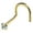 Yellow Gold - 1.5mm stone, variant on 22G Solid 14Kt Gold Nose Screw Stud with Prong Set real Aquamarine Gemstone, 14kt Yellow Gold or 14kt White Gold - March Birthstone Nose Ring-NSWG_AQM-1.5MM
