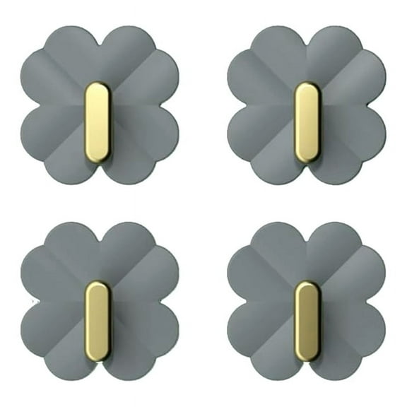 Self Adhesive Hooks for Wall No Damage Heavy Duty Bag Hanger Decorative Purse Holder Sticky Wall Hook for Towel-Gray