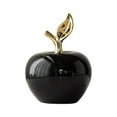 thumbnail image 1 of Estatua de manzana de cerámica, figura decorativa coleccionable, adorno de escritorio simple para Negro, 1 of 9