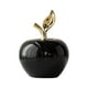 thumbnail image 1 of Estatua de manzana de cerámica, figura decorativa, arte moderno, artesanía, adorno de escritorio para Negro, 1 of 9