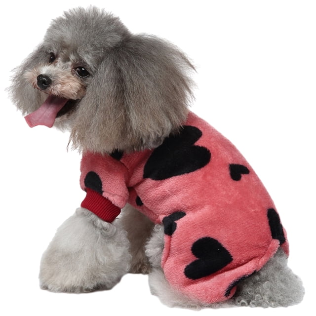 Camisa de pijama de lana para perro pequeño y gato, lindo pijama de una pieza para mascota, mono de pie para cachorro, ropa de suéter cálida, S-XLS