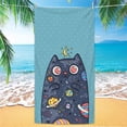 thumbnail image 4 of Microfiber Printed Beach Vacation Swimming Bath Travel Sport Towel Versatile Square Quick Drying Towel Swimming Pool Flamingo (17,H150xW200cm), 4 of 7