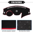thumbnail image 4 of Unique Bargains 1PC Car Dashboard Cover Compatible for Hyundai Veloster 2012-2017 Protective Polyester Black Red, 4 of 7