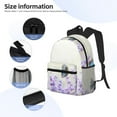 thumbnail image 5 of Easygdp Lavender and Butterfly Casual Laptop Backpack, Large Capacity Schoolpack for School, Travel, Business, 5 of 8
