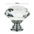 thumbnail image 2 of Clear Crystal Diamond Glass Door Knobs Cabinet Cupboard Drawer Furniture Pull Handles, 2 of 5