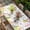 White, variant on Easter Grey Bunny Table Cloths for 5 Foot Rectangle Tables, Spring Colorful Egg Flower Teal Wood Grain Patio Waterproof Elastic Fitted Tablecloths, Washable Rectangular Table Cover for Camping