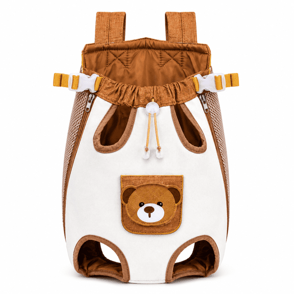 Pet Travel Bag, Hands-Free Front & Back Pet Carrier Backpack for Small Cats and Dogs, Breathable Mesh, Adjustable Buckles, Soft Padded Support for Walks & Travel