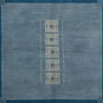 thumbnail image 1 of Ahgly Company Indoor Square Abstract Cadet Blue Green Abstract Area Rugs, 3' Square, 1 of 6