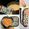 thumbnail image 5 of Yayeee Oven Mitts and Pot Holder Set of 2 Heat Resistant Kitchen Gloves Baking Hot Pad, Vibrant Floral, 5 of 5