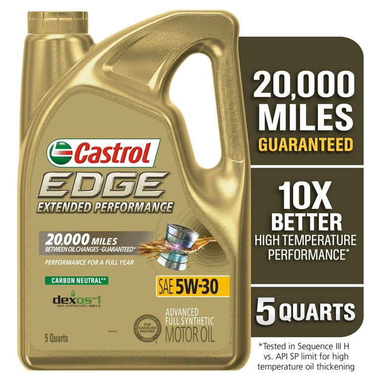 Castrol Edge Extended Performance 5W-30 Advanced Full Synthetic Motor Oil 5 qt