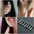 thumbnail image 2 of K-KED 16G Body Delicate Jewelry Nose Ring Stud Lip Bar Labret Fashion Piercing Cubic Zirconia -Champagne-1.2*8*2mm, 2 of 9