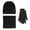 Black, variant on ZSQDM Winter Hat Scarf Gloves Set Fleece Warm Knit Neck Warmer Thermal Cap Outdoor Sport Ski Bike Mittens Men Women beanies Von Dutch Hat Scarf Hat or Gloves Swim Cap
