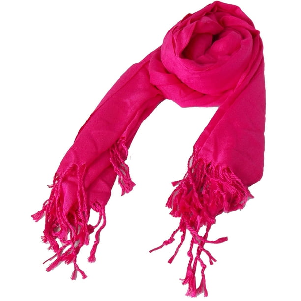 Pashmina larga fina Chal agradable y ligero Mascada elegantes de colores y para cualquier época del año Rosa CHIC-FANTASY Bufanda para el cuello