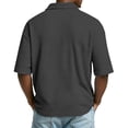 thumbnail image 5 of Domuza Polo Shirts for Men Short Sleeve Collared Waffle Shirt Summer Lightweight Golf Shirts Beach T-Shirts Black 4XL, 5 of 8