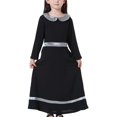 thumbnail image 5 of Muslim Fashion Girl Dress Loose Abaya Dubai Turkey Color Block Maxi Dress Long Sleeve Girls Dresses Islamic Children's Clothing 4-17 Years 50% Saving, 5 of 7