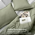 thumbnail image 3 of Bare Home Goose Down Alternative Comforter Set - 3 Piece Set - All Seasons - Oversized Queen, Sage, 3 of 7