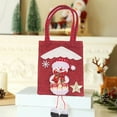 thumbnail image 4 of Sacs-cadeaux de Noël Rouges pour Poupées, Petits Sacs de Rangement à Cordon, Motif Père Noël, Bonhomme de Neige et Cerf, pour Cadeaux de Fête pour Enfants et Bonbons, Couleur Rouge, 1 Pce, 0,06 Livre, 4 of 6