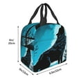 thumbnail image 3 of Pofeuu Blue Full Moon Wolf Print Lunch Bag Lunch Box Insulated Lunch Bag Adult Lunch Box for Men and Women, 3 of 8