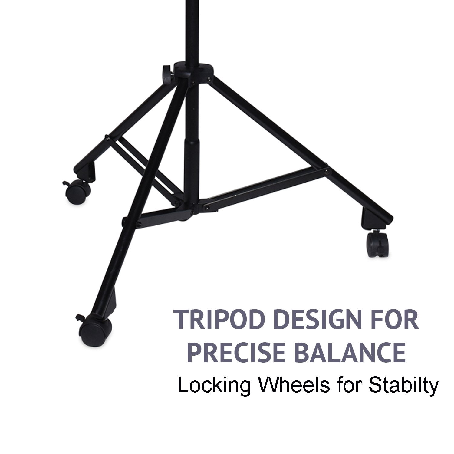 LyxPro SMT-2 Professional Microphone Stand Heavy Duty 90”, Rolling Casters Included