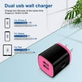 thumbnail image 3 of Zacenei USB Charger Block,2Pack 2.1A Dual USB Charging Block Station&2Pack iPhone Charger Cable 6ft Charging Cord USB Wall Charger Adapter Plug Fast Charging Cable Cords 6FT Compatible for iPhone 14, 3 of 8