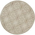 thumbnail image 2 of Nourison Jubilant 5'3" x Round Taupe Farmhouse Indoor Rug, 2 of 8