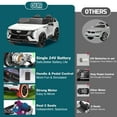 thumbnail image 6 of 24V 2 Seater Ride on Cars, Licensed Cadillac Escalade IQ Powered Ride on Toys Truck with Remote Control, 4 Wheels Spring Suspension, LED Light, Electric Cars for Kids Ages 3-8 Gifts, White, 6 of 10