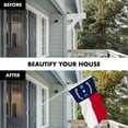 thumbnail image 3 of G128 Combo Pack: 5 Ft Tangle Free Spinning Flagpole (White) & North Carolina Flag 2x3 Ft Embroidered 220GSM Spun Polyester, Brass Grommets (Flag Included) Aluminum Flag Pole, 3 of 9