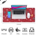 thumbnail image 5 of Long Mouse Pads for Desk,Red Christmas Candy Cane Pattern Desk Mats on Top Of Desks, Desk Mouse Pad Extra Large with 3mm Non-Slip Base and Stitched Edge for Gaming,Office,Work,Home 35.4x15.7in, 5 of 5