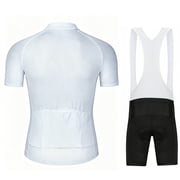 Men's Cycling Jersey Sets Road Bike Jersey Riding Shirts, Bib Shorts with Pockets Padded