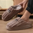thumbnail image 5 of Zapatillas de algodón de talla extra grande para otoño e invierno, zapatillas de algodón cálidas de suela gruesa para hombre, zapatillas de algodón antideslizantes de talla extra grande 50, 5 of 5